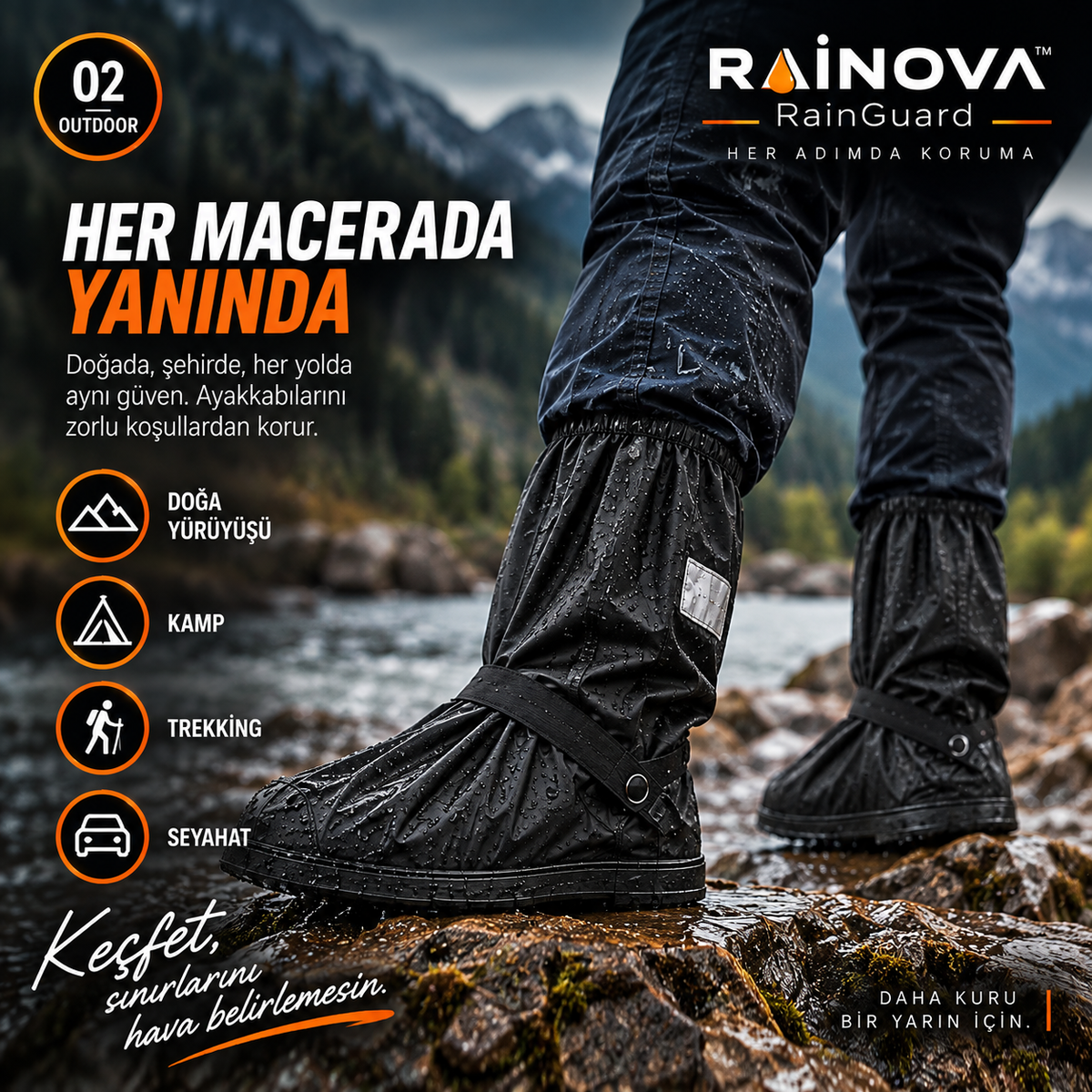 RainGuard Su Geçirmez Ayakkabı Koruyucu